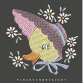Vintage Duckling with Bonnet Embroidery Design – FineryEmbroidery - FineryEmbroidery